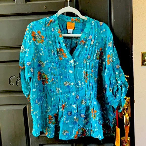 Ruby Rd. Sheer Blouse. - Picture 1 of 8